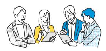 打合せの様子イラスト