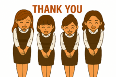 4人　笑顔のイラスト