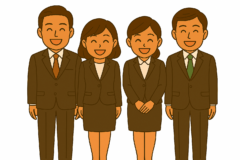 男女笑顔のイラスト